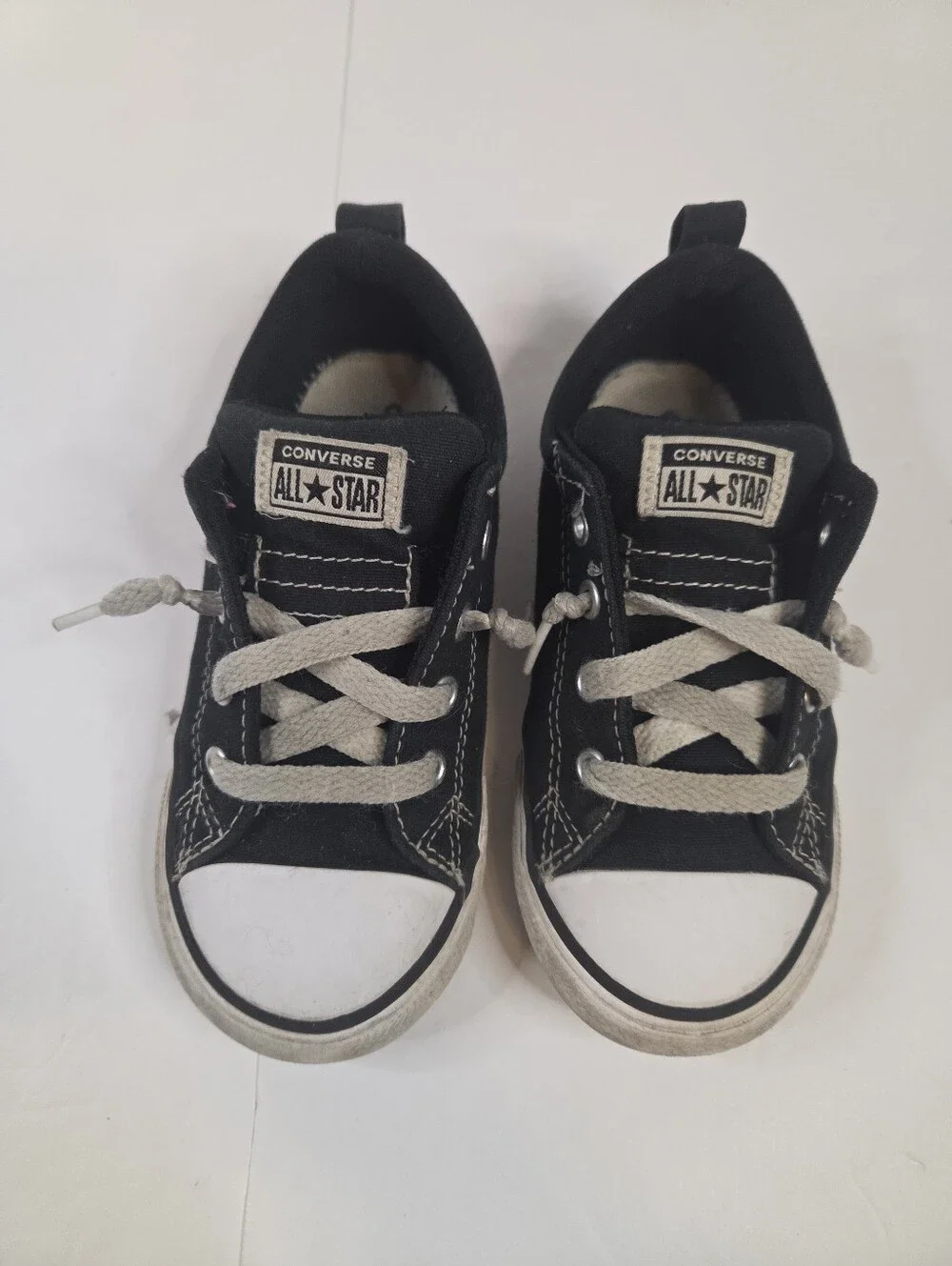 Converse Chuck Taylor All Star Toddler Slip-On Sneakers Black White Size 10